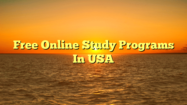 Free Online Study Programs In USA